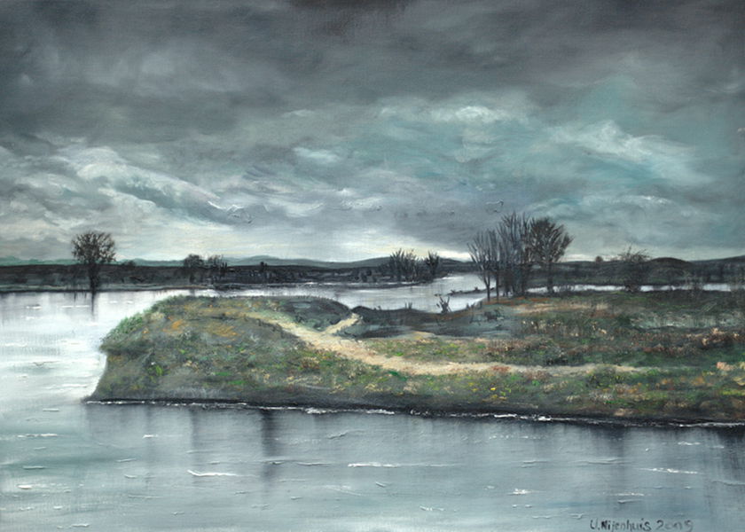 Flusslandschaft, Gemälde
